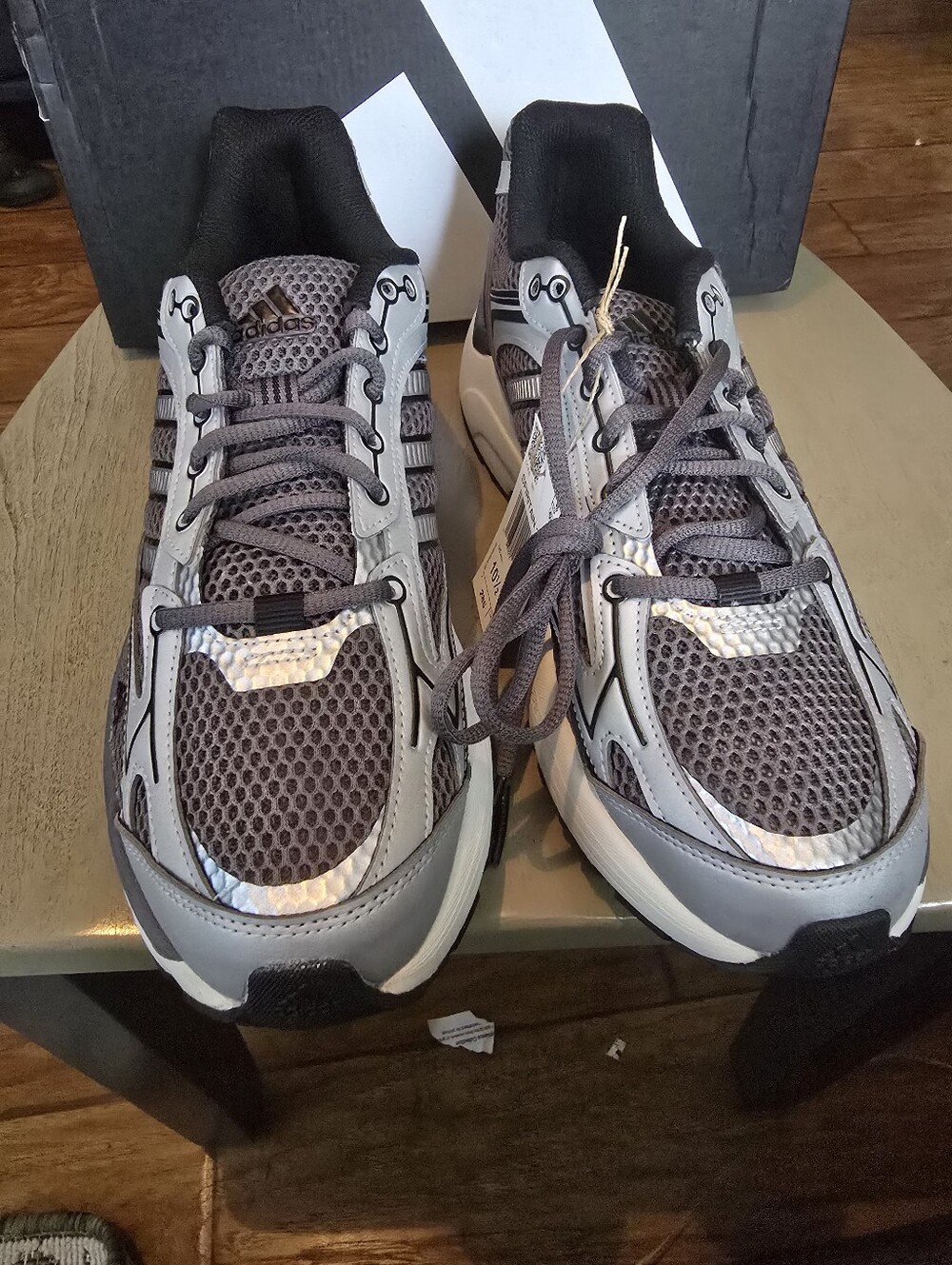 adidas Men’s Gray and Black Athletic Running Shoes